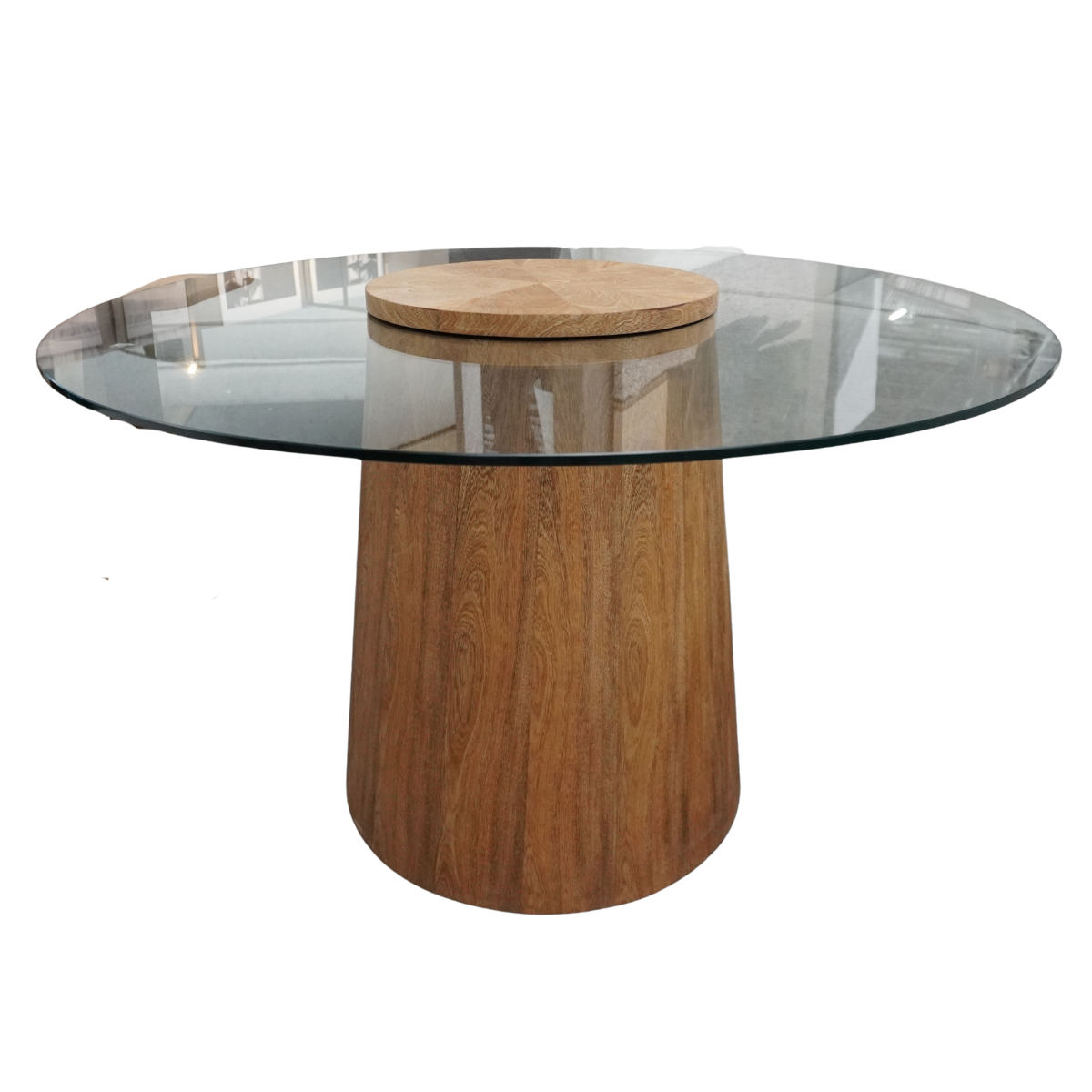 BASE DE MESA CÓNICA CON CRISTAL