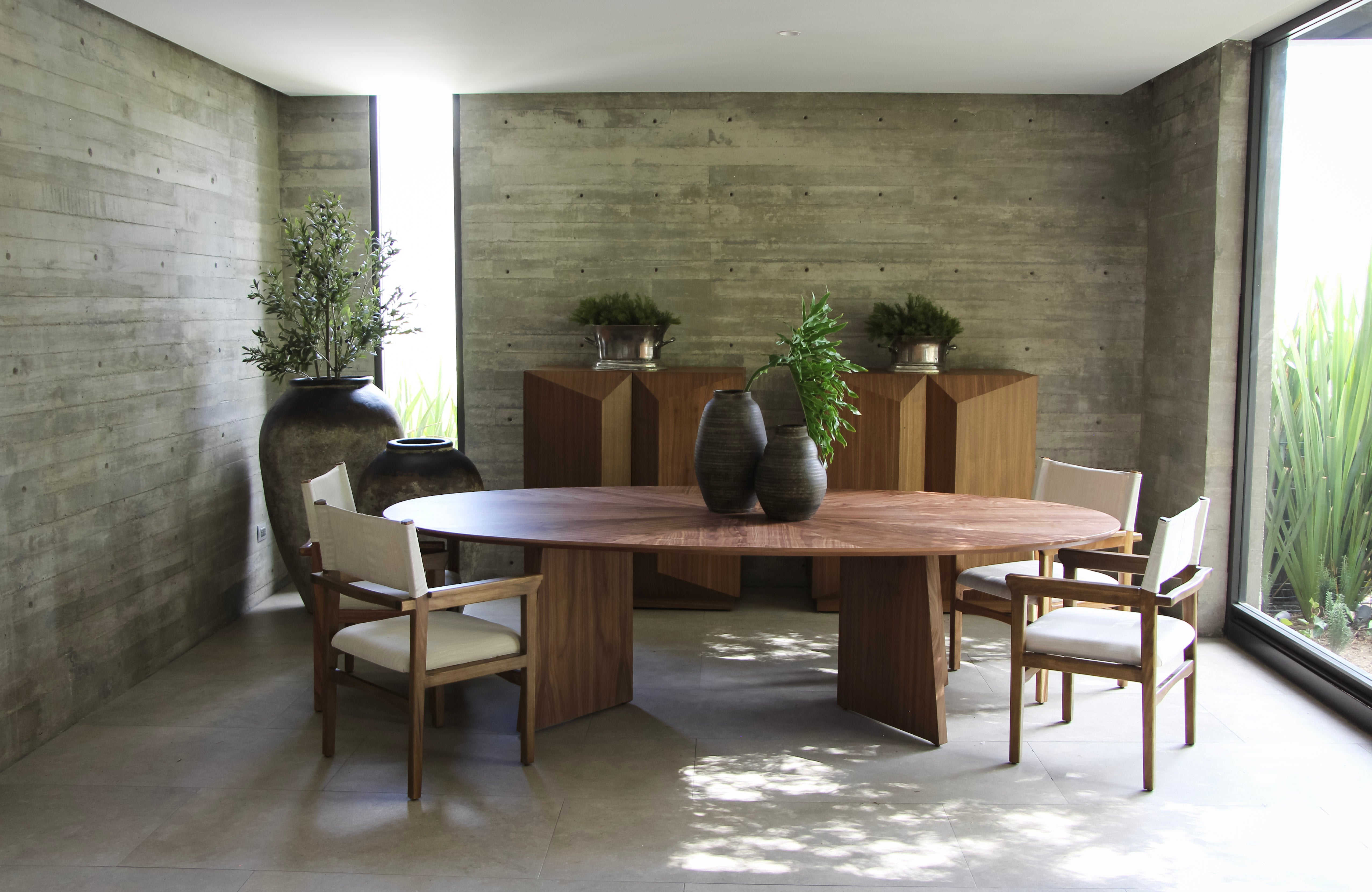 MESA COMEDOR C6 ELIPSE NOGAL