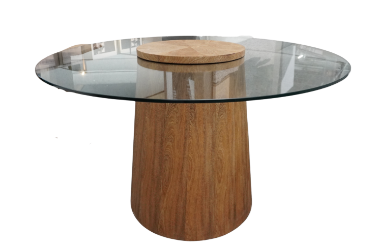 BASE DE MESA CÓNICA CON CRISTAL