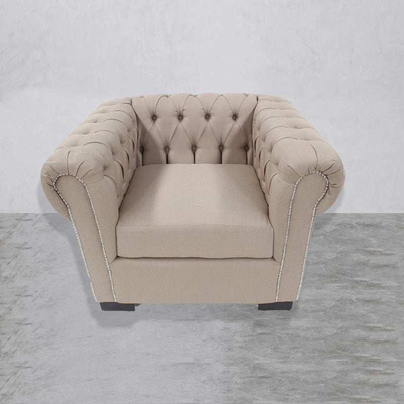 Sillón Verona Individual Patas Choco Camel de OUTLET